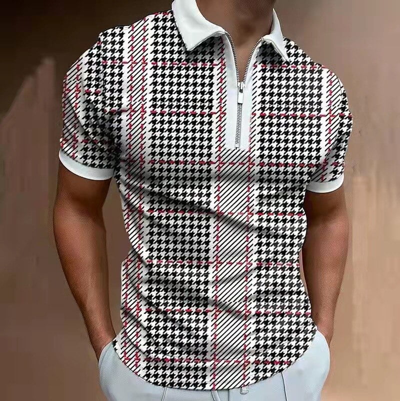 Polos Courtes Rayures Pois Hommes – Image 2