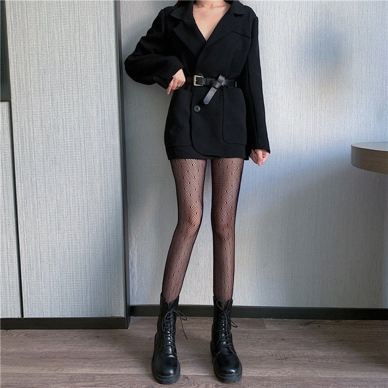 Collants Résille Nylon Élégance Pois Femme – Image 5