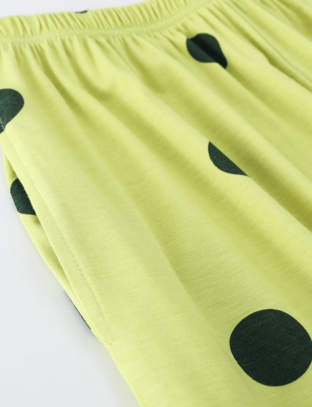 Vêtements Nuit Été Femme Pois Capris – Image 4