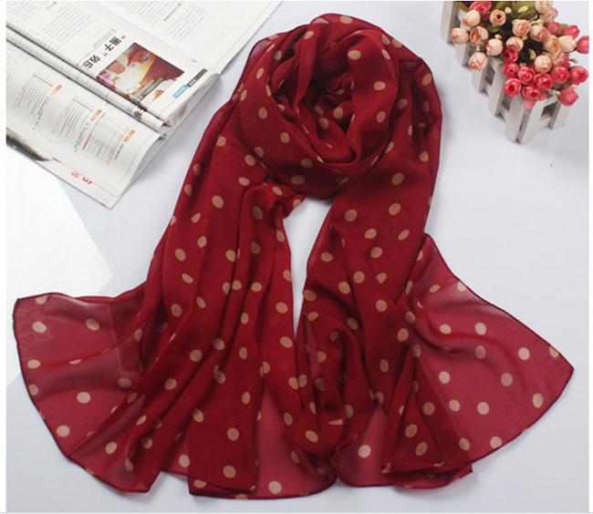 Écharpe Coton Doux Femme Pois – Image 3