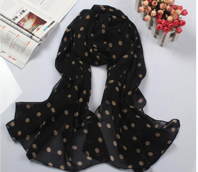 Écharpe Coton Doux Femme Pois – Image 2