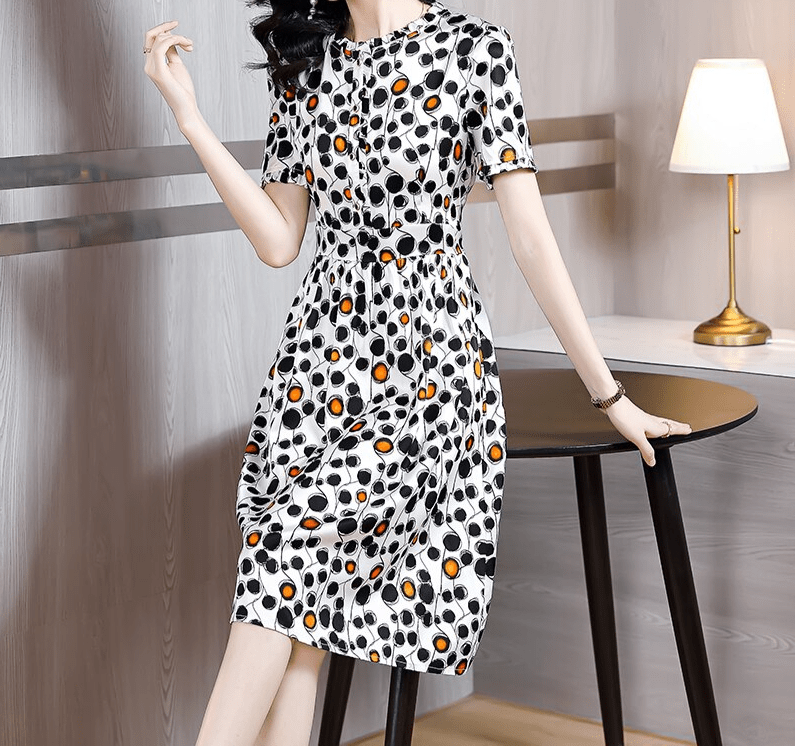 Robe Soie Véritable Style Occidental – Image 4
