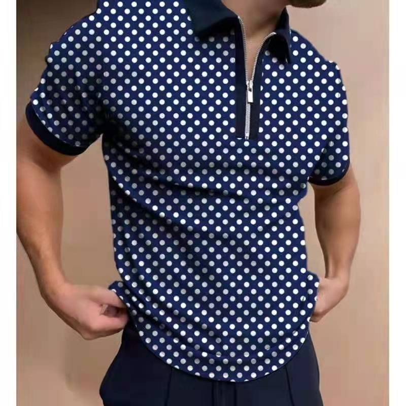 Polos Courtes Rayures Pois Hommes – Image 5
