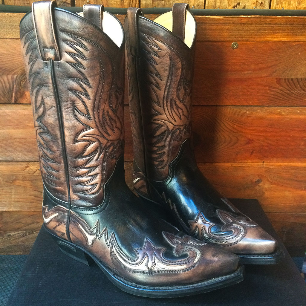 3242 Sendra santiag série limited cuir cuervo marron used Femme