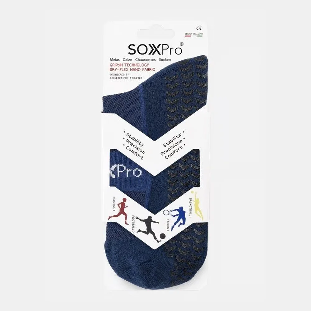 Chaussettes antidérapantes SoxPro Bleu marine Grip-in – Image 4