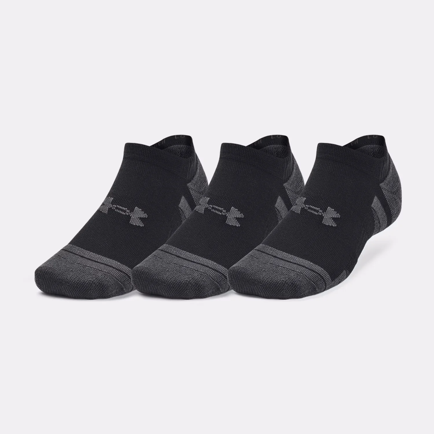 Lot de 3 paires de chaussettes invisibles noires Under Armour Performance Tech