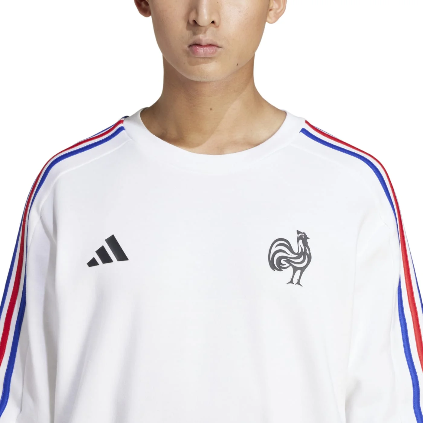 Sweat col rond 3 bandes XV de France Essentials Blanc – Image 6