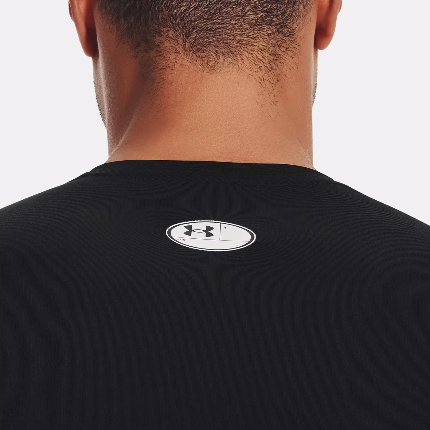 T-shirt Noir manches longues HeatGear® pour homme Under Armour – Image 3