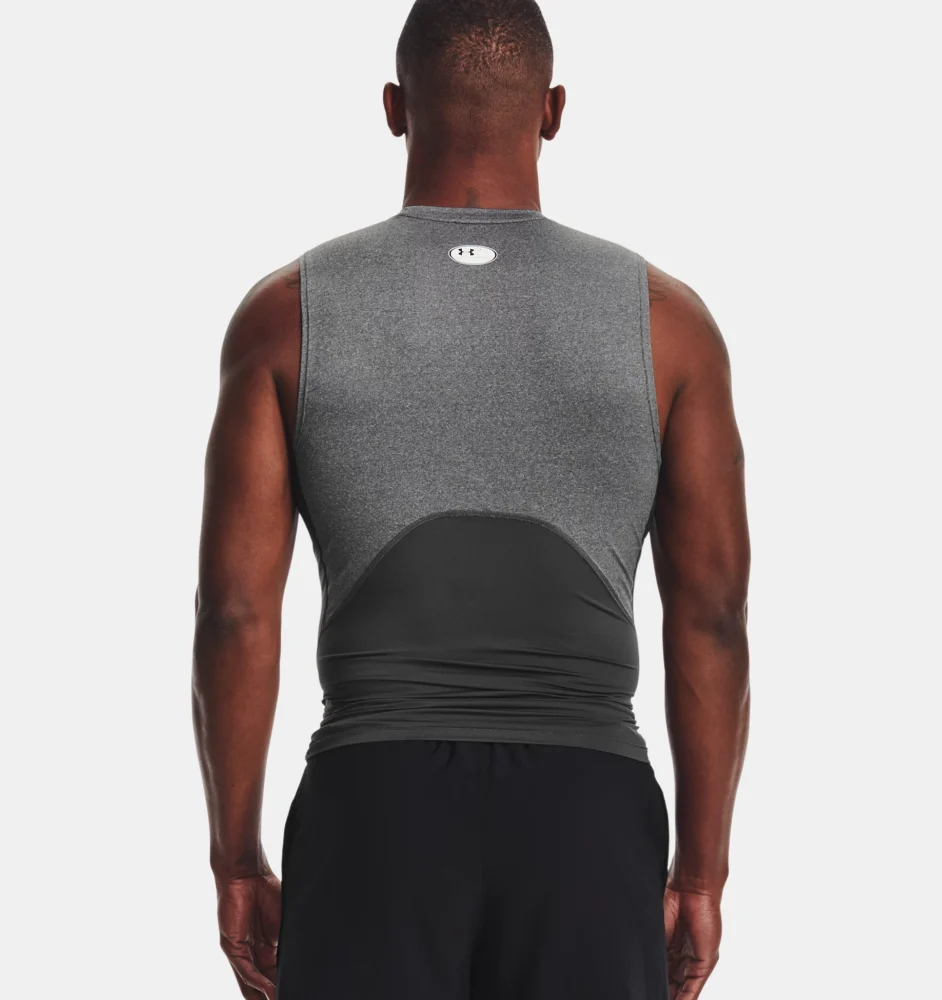Débardeur HeatGear® Lycra Under Armour Gris – Image 2