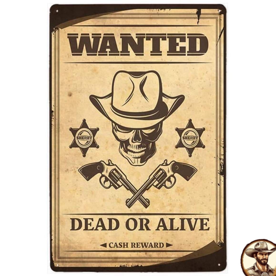 Plaque Métal Wanted